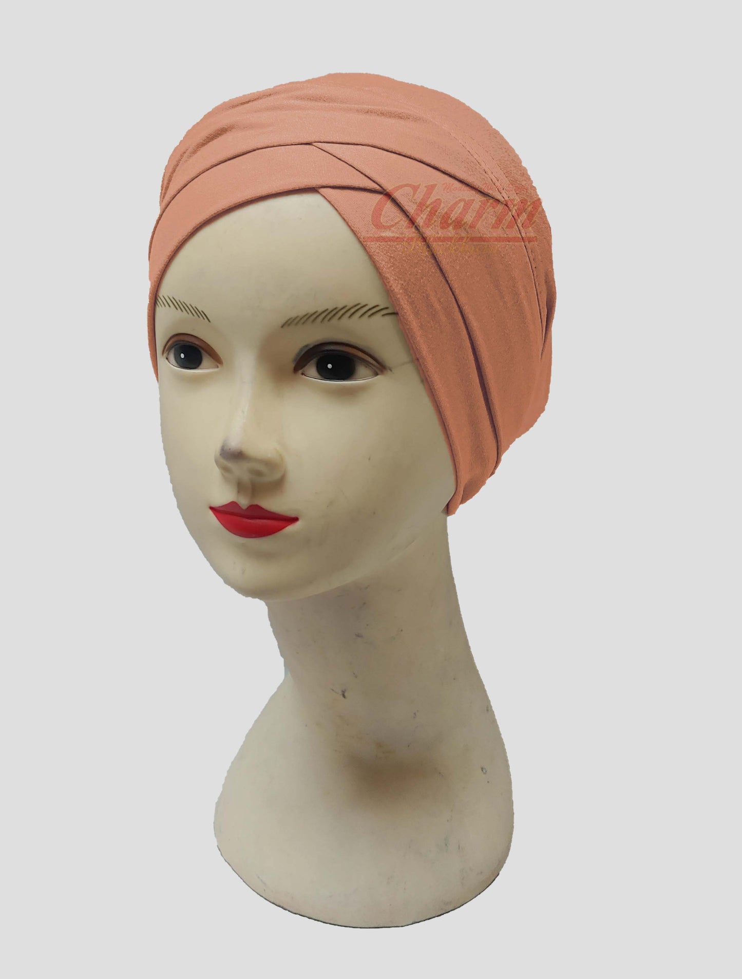 PLEATED CAP CRISS CROSS HAIR LOSS CHEMO BONNET BONE UNDER HAT SCARF HIJAB UNDERCAP CharmBlackburn