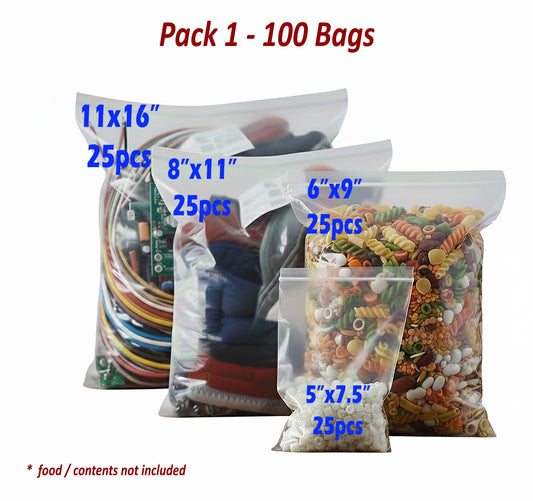 A4 A5 A6 Grip Seal Snap Food Bags Self Reusable Resealable Poly Plastic Zip Lock CharmBlackburn