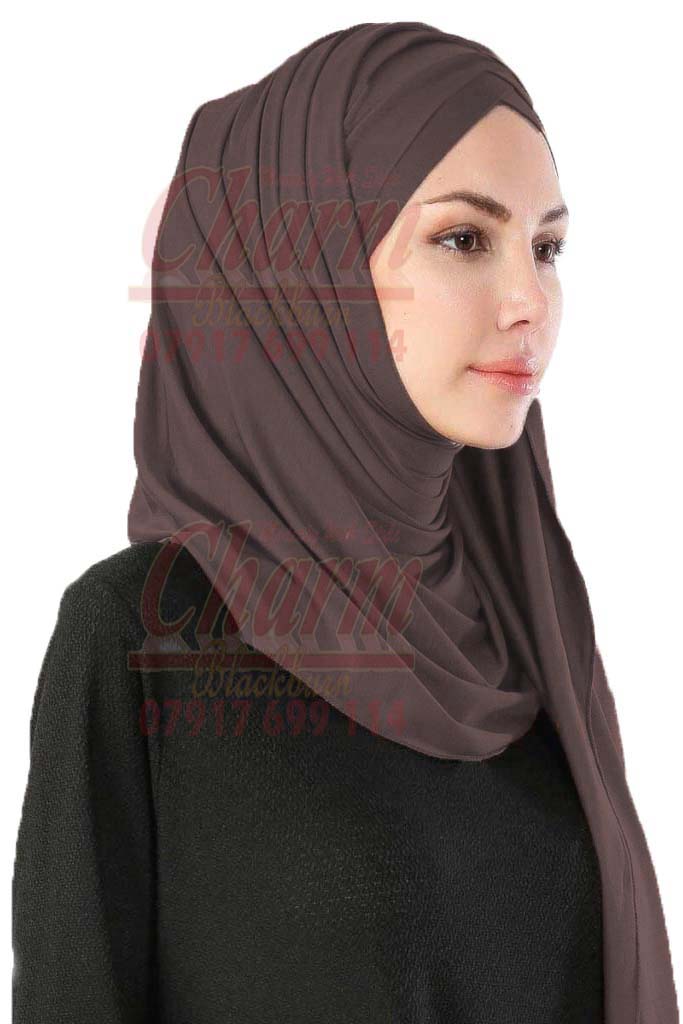 LATEST PRE-STYLED ONE PIECE PLEATED READY MADE INSTANT HIJAB HEAD SCARF JERSEY CharmBlackburn