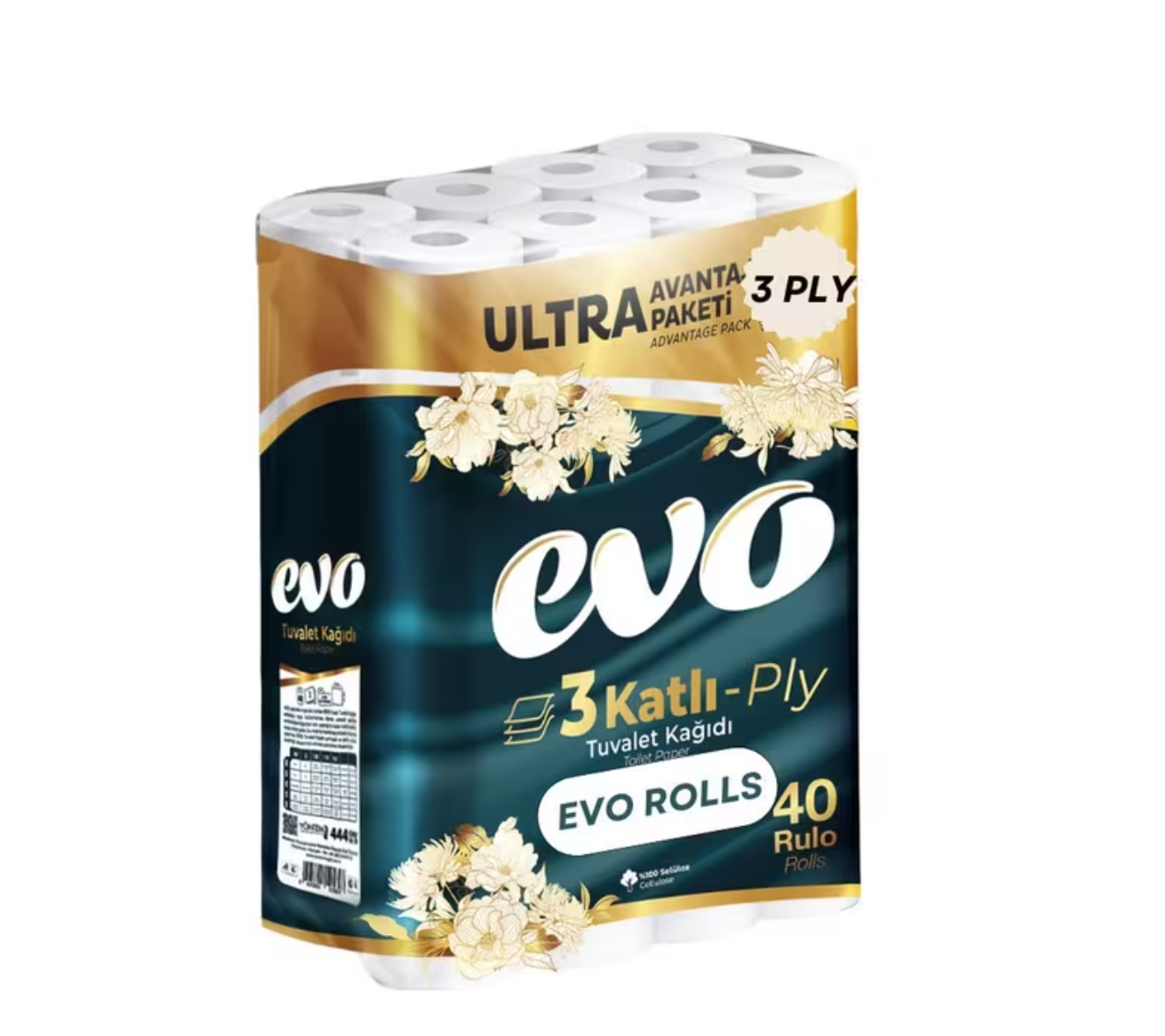 40 Evo Luxury Embossed Toilet Paper Rolls 3 Ply Eco Friendly Biodegradable CharmBlackburn