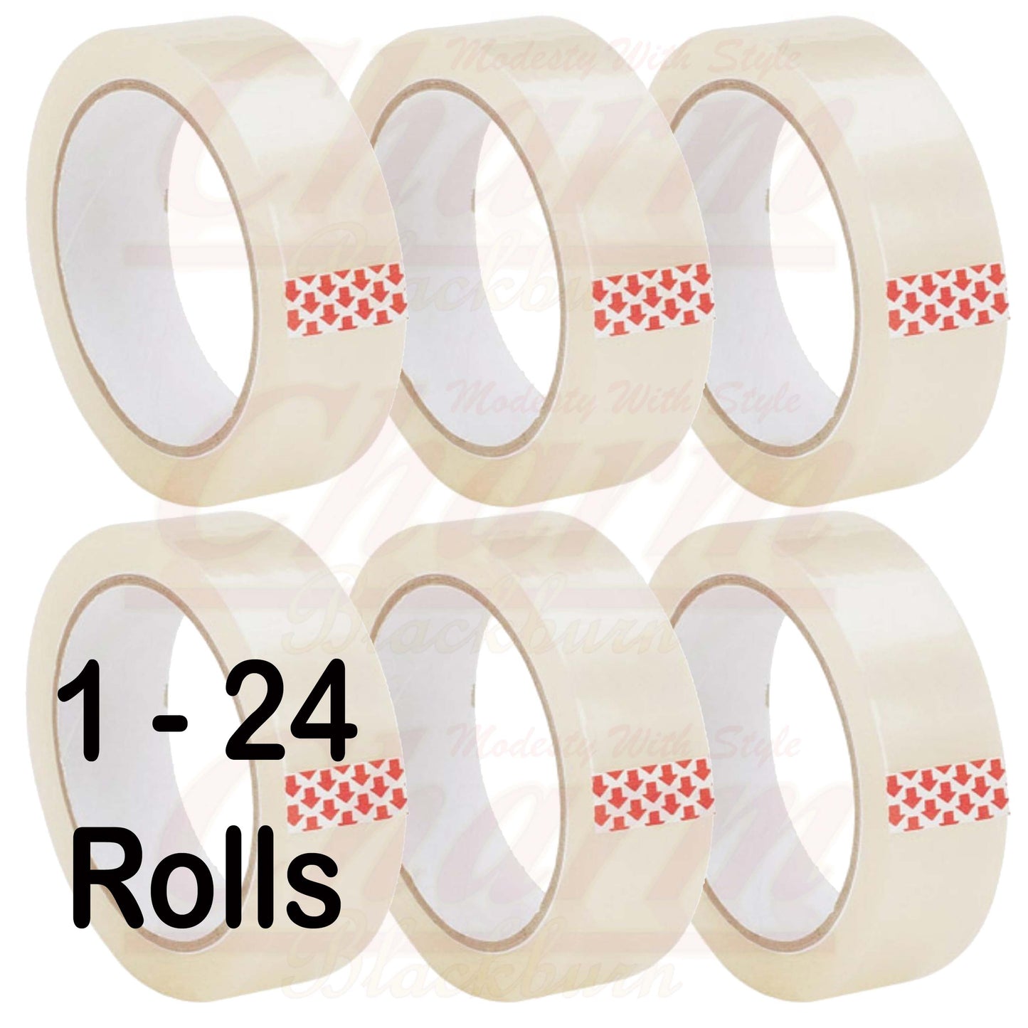 CLEAR STICKY TAPE PACKING SELLOTAPE 1" 25MM X 66M 24 MM CELLOTAPE PACKAGING 66 M CharmBlackburn
