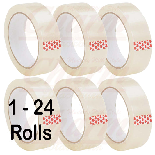 CLEAR STICKY TAPE PACKING SELLOTAPE 1" 25MM X 66M 24 MM CELLOTAPE PACKAGING 66 M CharmBlackburn
