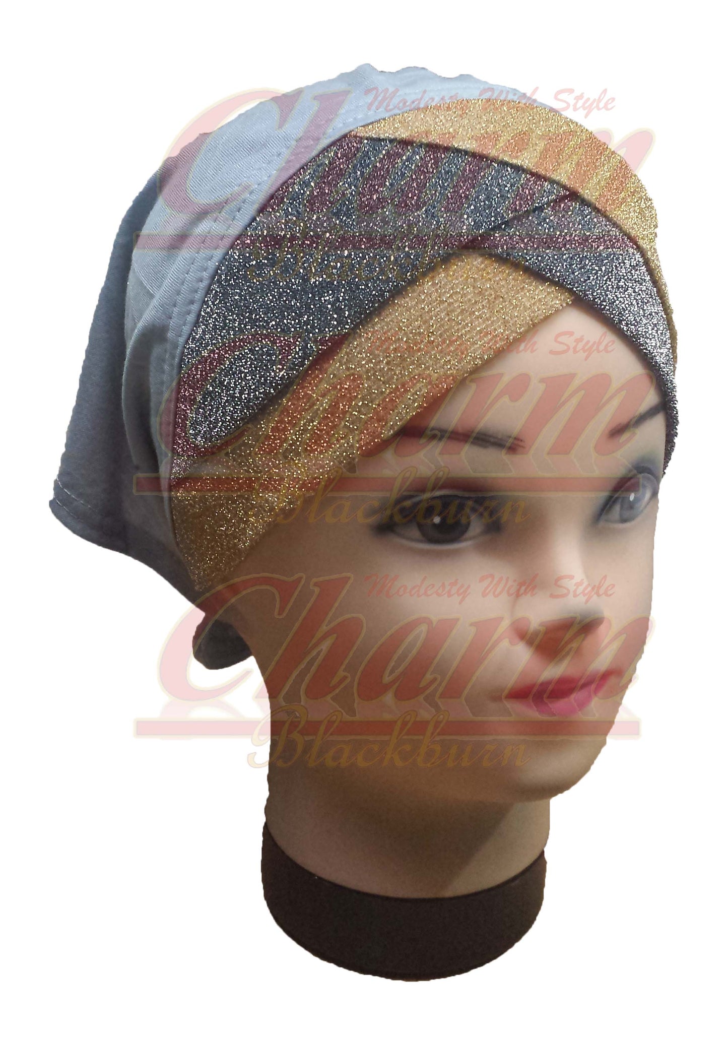 PLEATED UNDER SCARF CAP UNDERCAP UNDERCAP CHEMO HIJAB TIE BACK BONNET BANDANNA CharmBlackburn