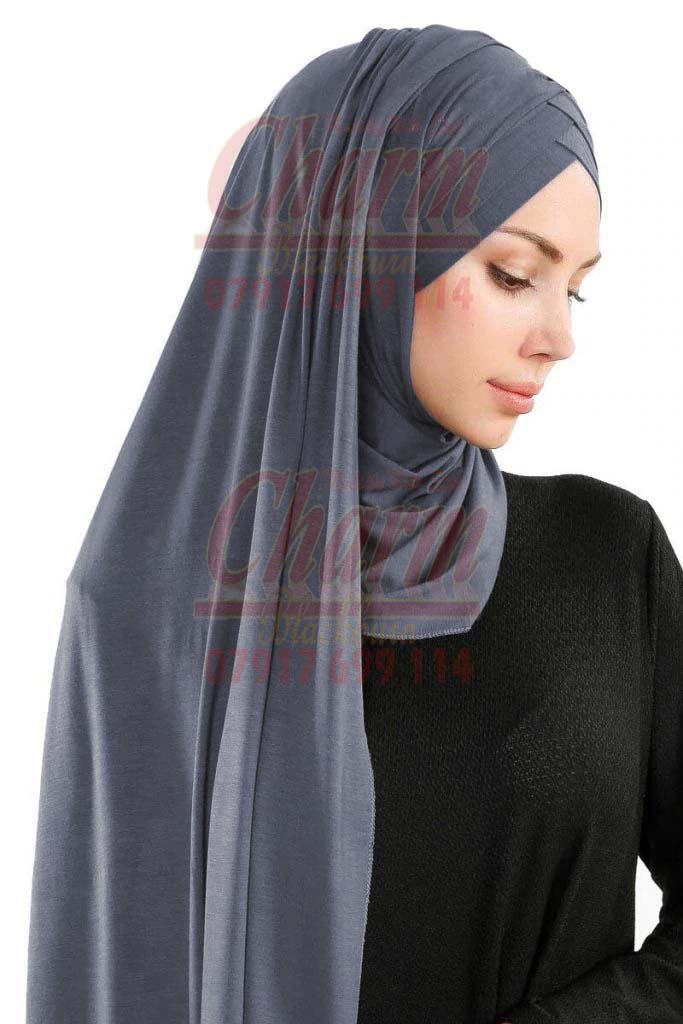 LATEST PRE-STYLED ONE PIECE PLEATED READY MADE INSTANT HIJAB HEAD SCARF JERSEY CharmBlackburn