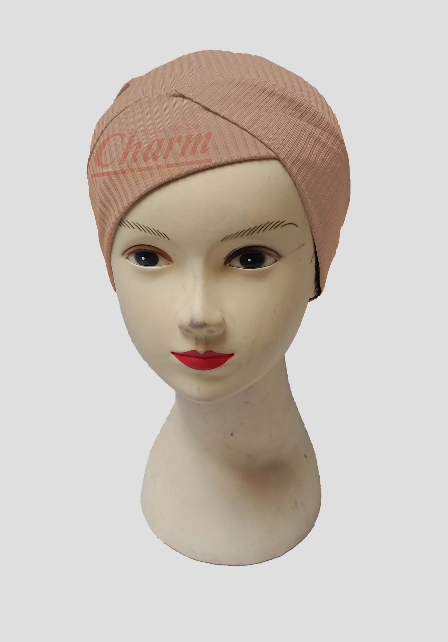 RIBBED PLEATED CAP HAIR LOSS CHEMO BONNET BONE UNDER HAT SCARF HIJAB UNDERCAP CharmBlackburn