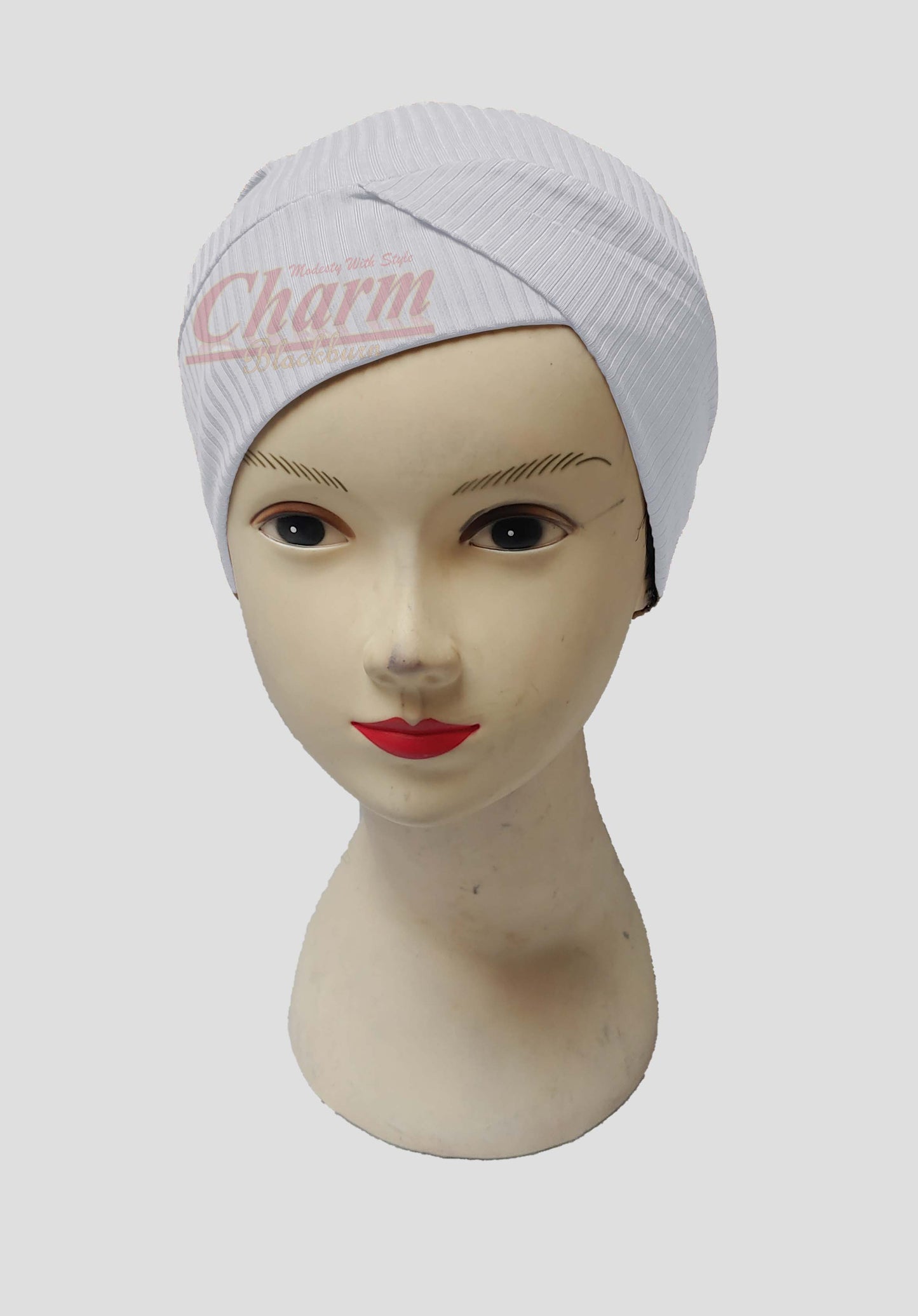 RIBBED PLEATED CAP HAIR LOSS CHEMO BONNET BONE UNDER HAT SCARF HIJAB UNDERCAP CharmBlackburn