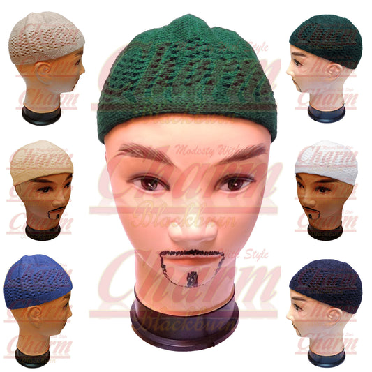 QUALITY Woolen Men Children Skull Beanie Cap Mosque Hat Topi Kufi Islamic Muslim CharmBlackburn