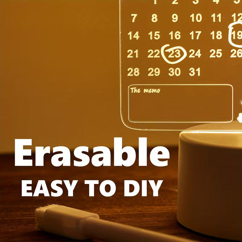 Write-On Notes LED Ambient Night Light Warm Bedside Lamp Erasable Pen Message Board Desktop Companion Gifts Whiteboard CharmBlackburn
